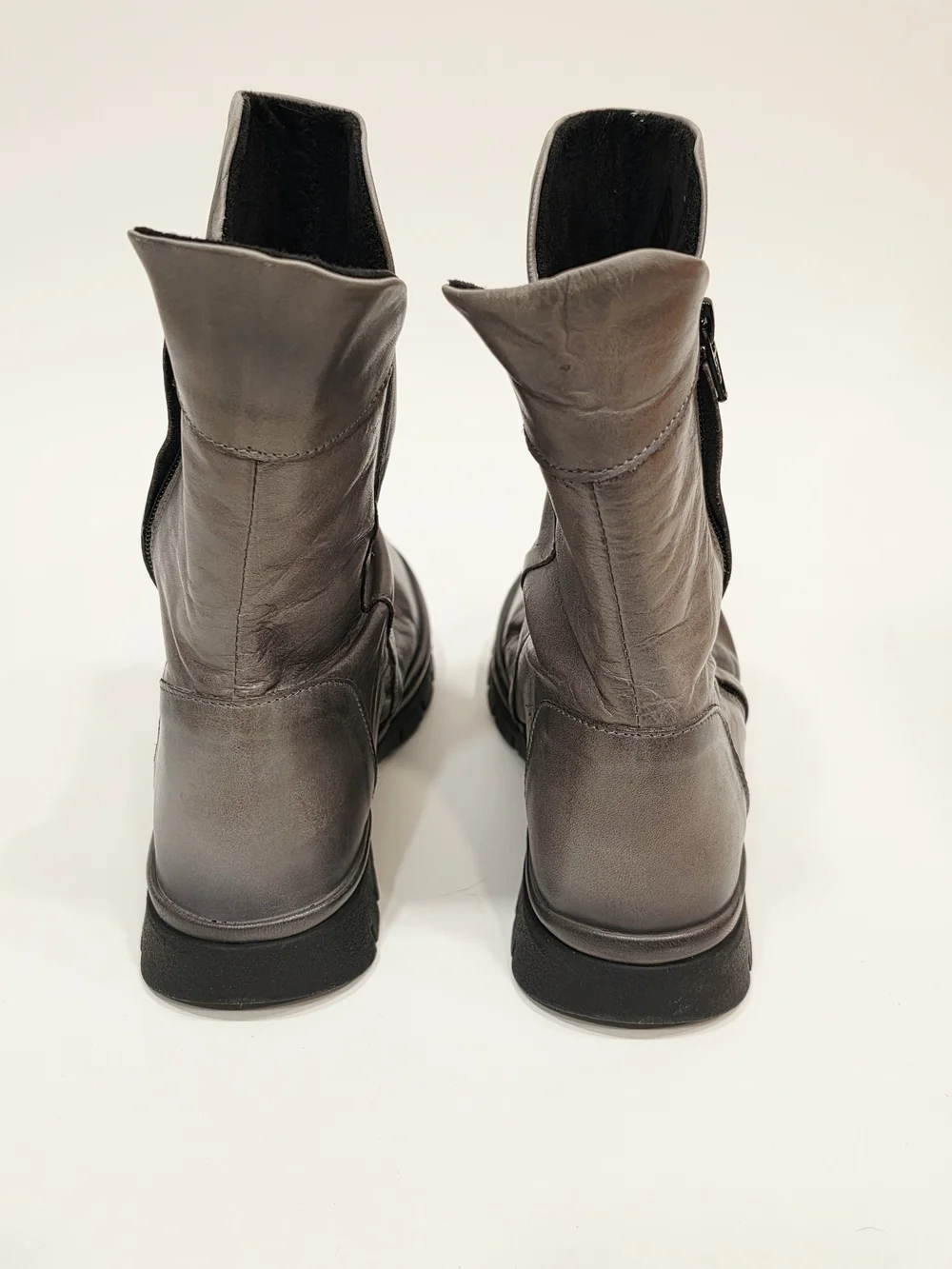 Miz Mooz Delena Boots Graphite Old Burnish Wide EU 38 / US 8